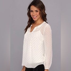 Lilly Pulitzer Silk Colby Blouse with Metallic accent